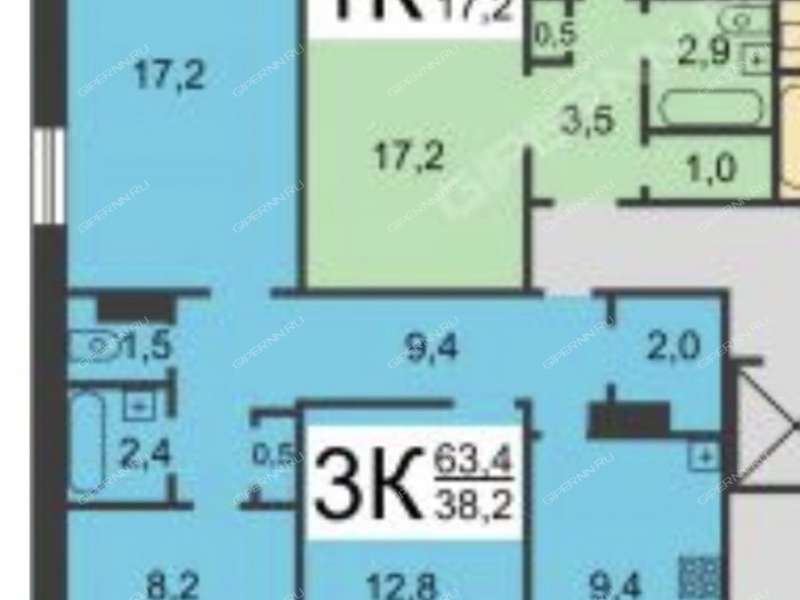 трёхкомнатная квартира на улице Адмирала Макарова дом 3 к2