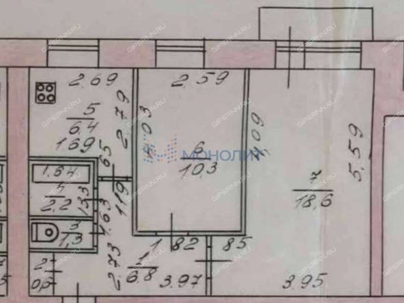 двухкомнатная квартира на Республиканской улице дом 27