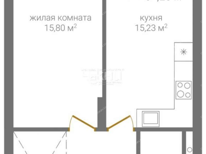 однокомнатная квартира на 2-й Оранжерейной улице дом 1