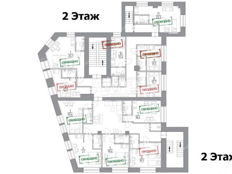 однокомнатная квартира на Алексеевской улице дом 24/27