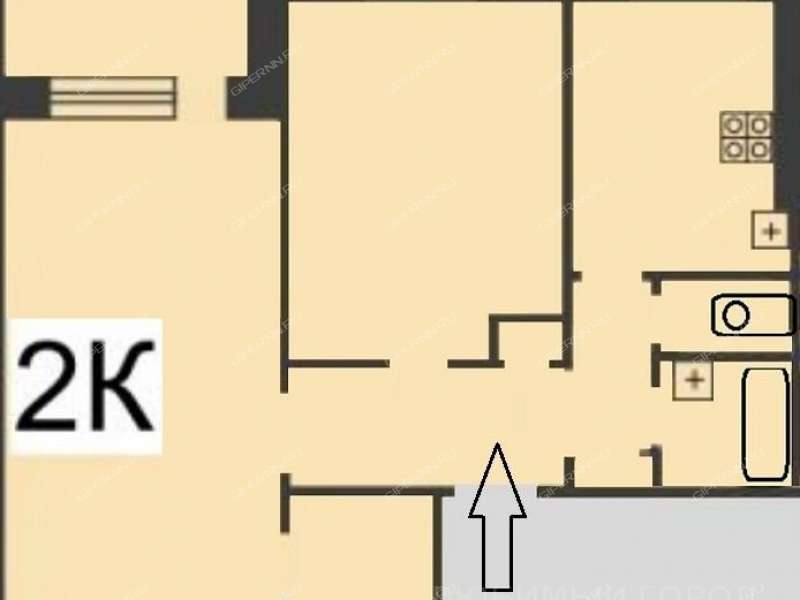 двухкомнатная квартира на проспекте Кораблестроителей дом 24 к2