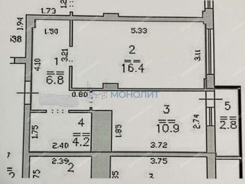 однокомнатная квартира на Краснозвёздной улице дом 31