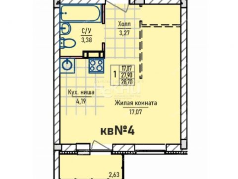1-komnatnaya-pr-inzhenernyy-7-k2 фото