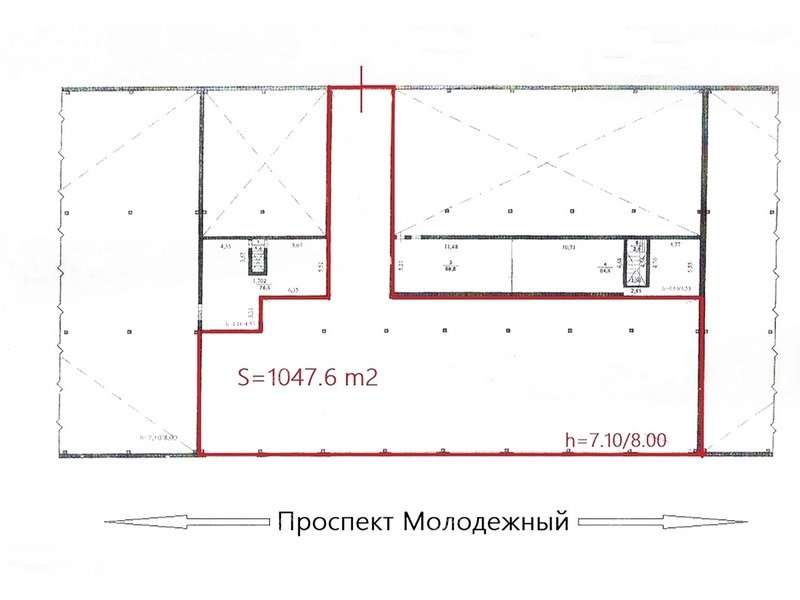 помещение под склад на Молодежный пр-кт, д.80к1