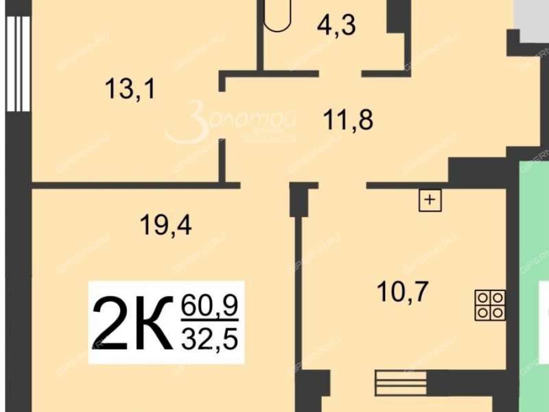 двухкомнатная квартира на улице Академика Сахарова дом 109 к2