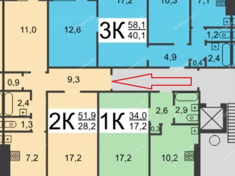 двухкомнатная квартира на улице Сергея Есенина дом 13