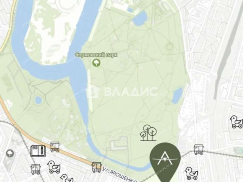 квартира-студия на улице Красных Зорь