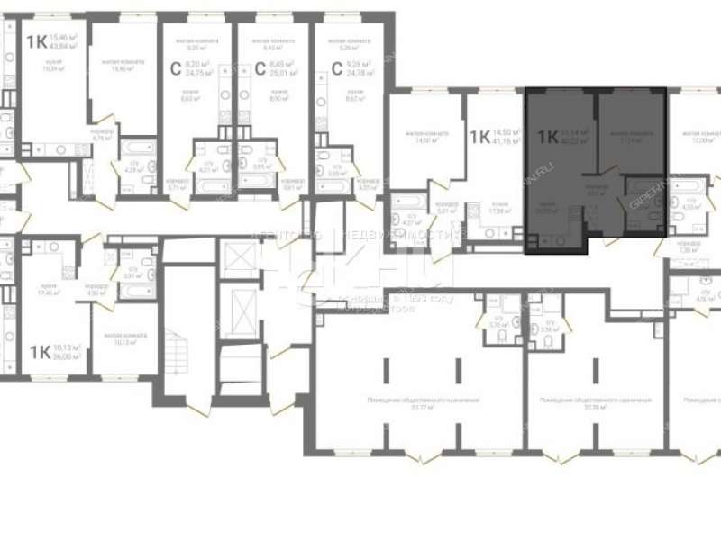 однокомнатная квартира в новостройке на 2-й Оранжерейной улице