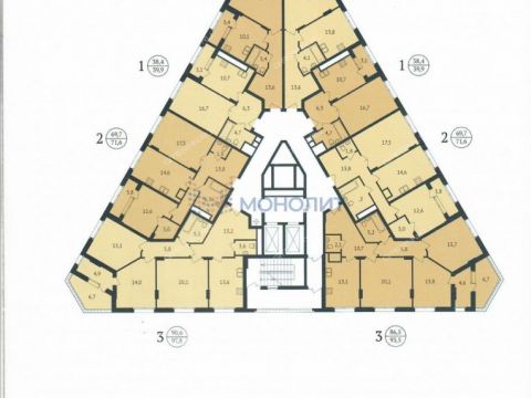 3-komnatnaya-ul-vladimira-vysockogo-d-1 фото