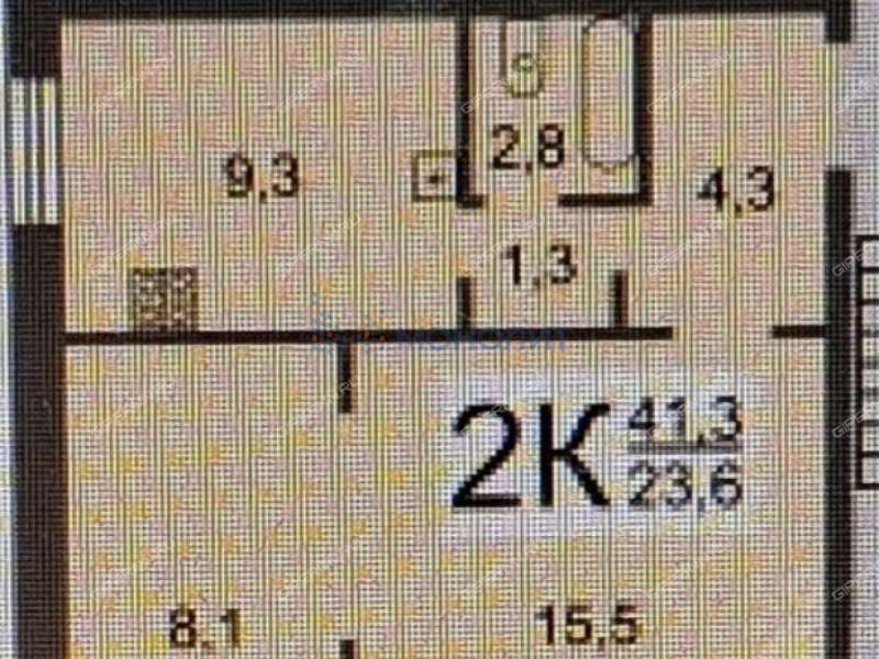 двухкомнатная квартира на Молодёжном проспекте дом 68