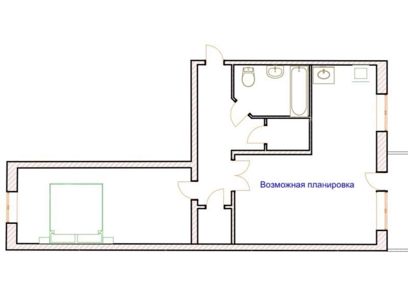 двухкомнатная квартира на улице Чкалова дом 7А