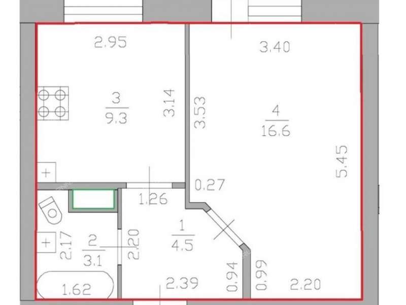 однокомнатная квартира на Садовой улице дом 25