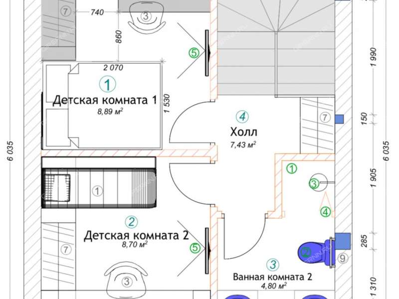 дом в деревне Новая