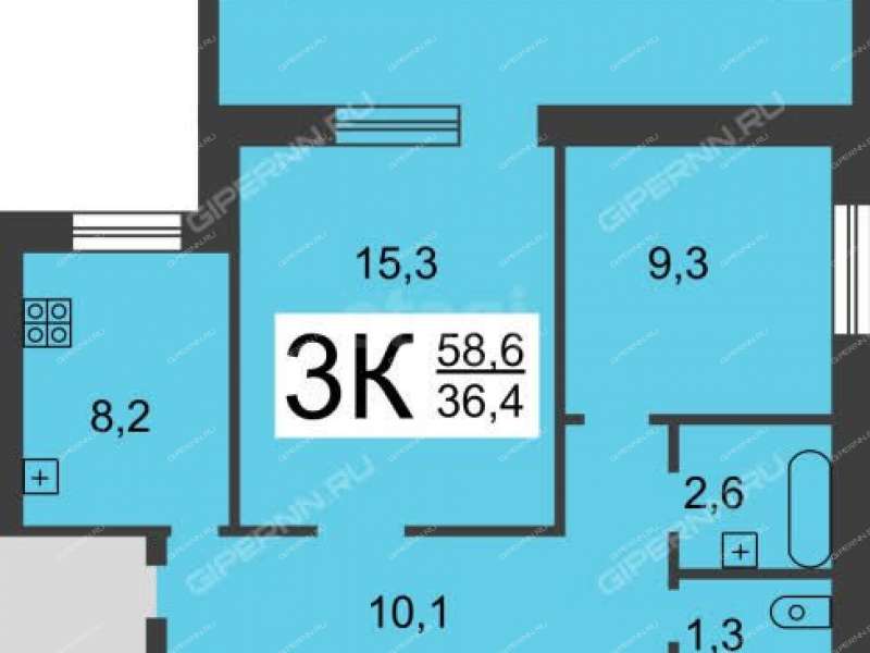 двухкомнатная квартира на Ковалихинской улице дом 64