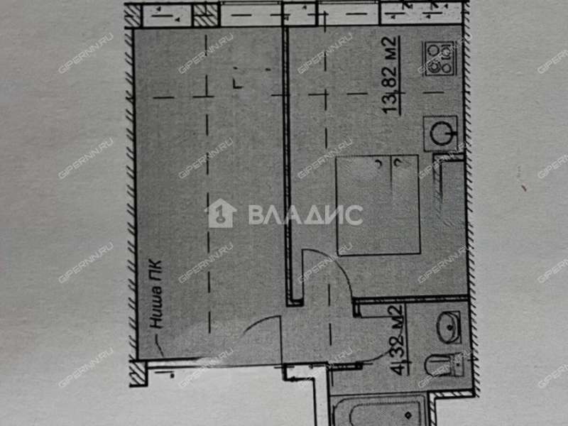 однокомнатная квартира на Славянской улице дом 35 к1