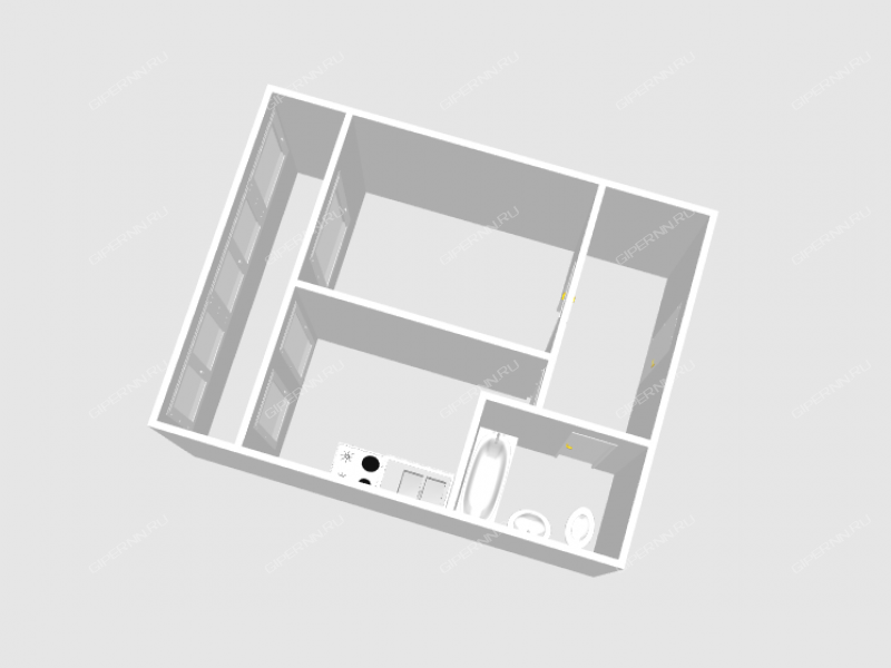 однокомнатная квартира на Космической улице дом 34 к2